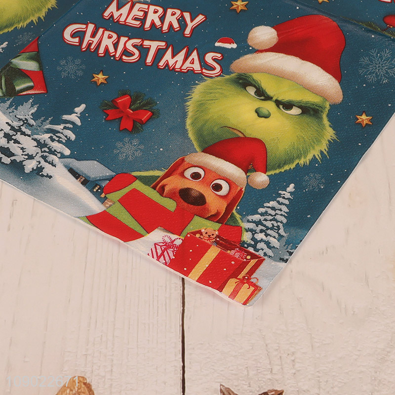 Popular products 20pcs merry christmas printed paper napkins  for tabletop decoration