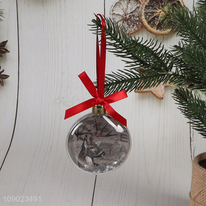 Factory price xmas tree hanging ornaments <em>photo</em> <em>frame</em> ball for sale