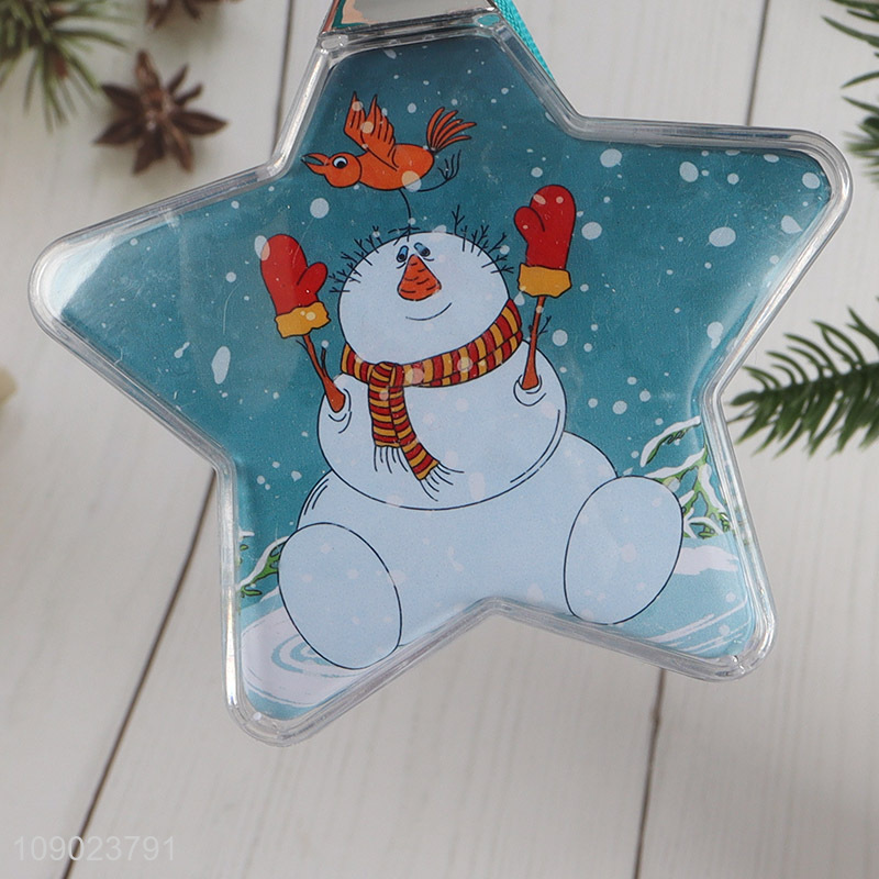 Factory wholesale star shape photo frame hanging ornaments Christmas ornaments