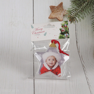 China products star shape photo frame hanging ornaments for Christmas tree