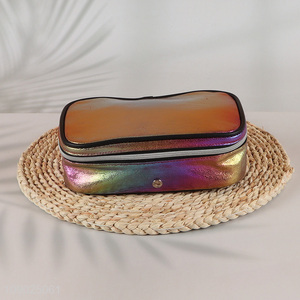 Hot products portable waterproof pvc women makeup bag cosmetic bag