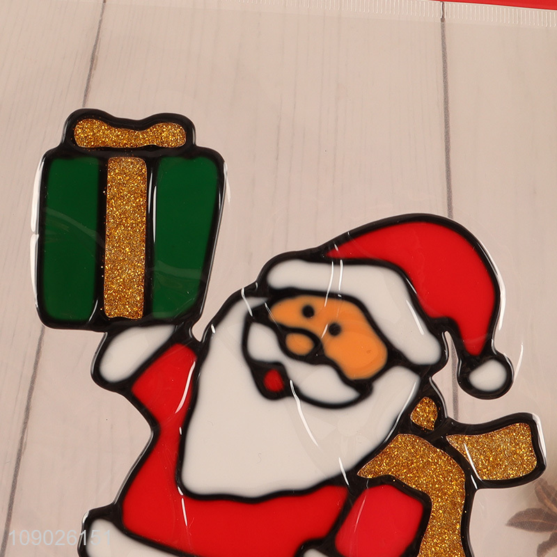 New Product PVC Christmas Window Clings Reusable Window Decals Stickers