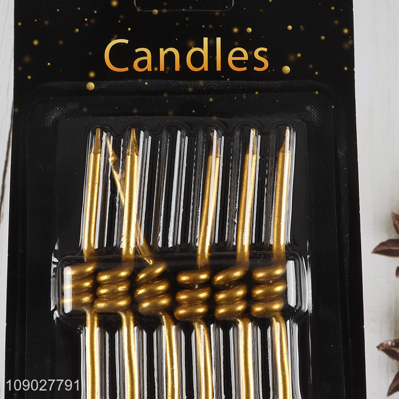 Top sale golden birthday cake decorative candle non-toxic candle set