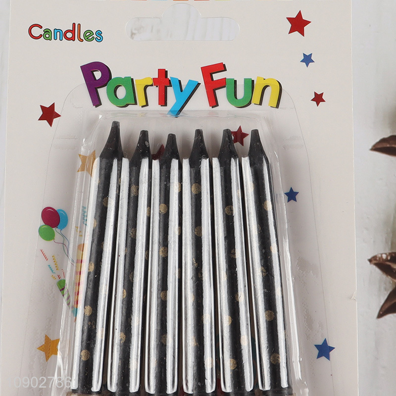 Most popular black party supplies holiday candle birthday cake decorative candle