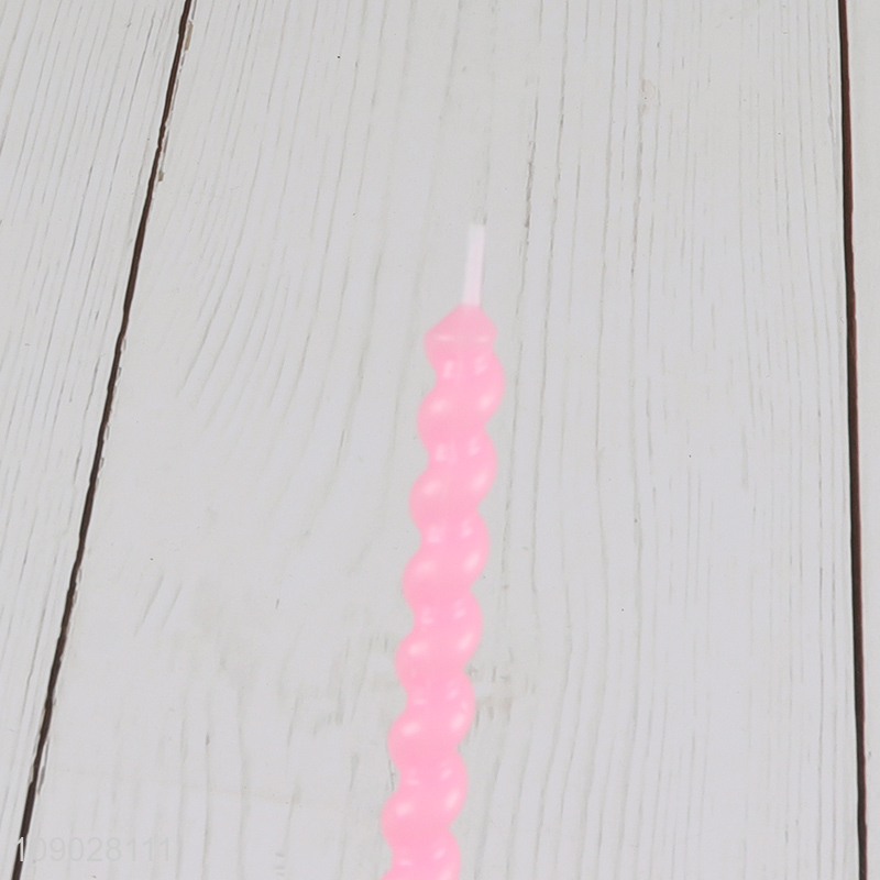 Low price pink birthday cake decorative candle holiday party candle for sale