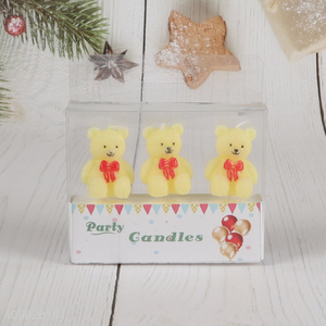 Hot products cartoon bear shape kids birthday cake decorative candle