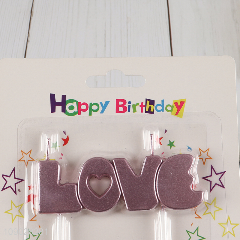 Factory direct sale love letter birthday cake candle party candle wholesale