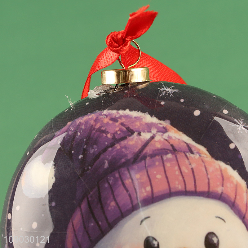 Top selling snowman pattern Christmas tree hanging ornaments Christmas ball