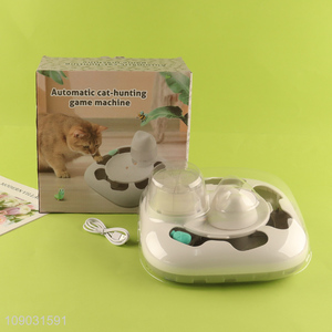 China factory USB rechargeable smart pet feeding toy automatic cat-hunting game machine