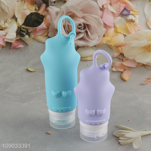 Top selling portable travel squeeze shampoo conditioner silicone bottle wholesale