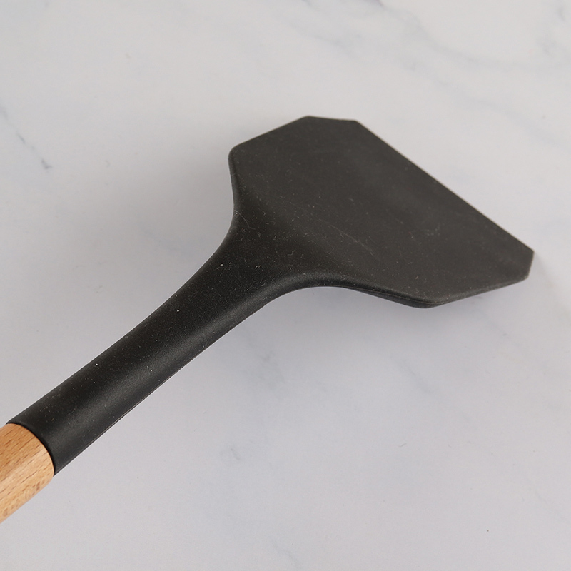 China wholesale black non-stick silicone cooking spatula for kitchen utensils