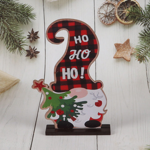 Wholesale Wooden Christmas Tabletop Ornaments Wooden Table Centerpieces for Home Decor