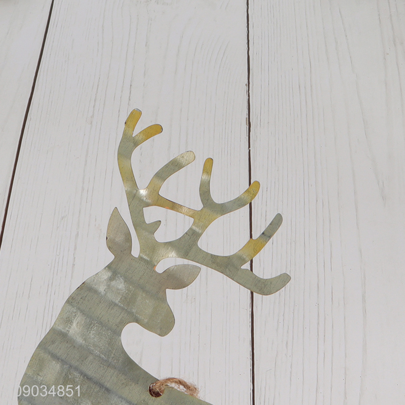 New Arrival Christmas Reindeer Hanging Decorations Xmas Hanging Metal Ornaments