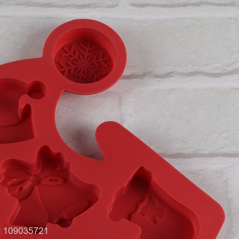 High Quality 7-Cavity Christmas Silicone Baking Molds for Chocolate Candy Cake