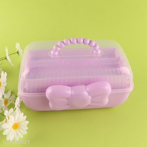 Top products purple portable plastic medicine box storage box with handle