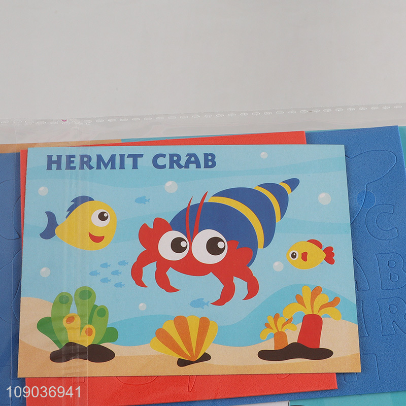 Wholesale 3D EVA Foam Sticker Puzzle Game Cartoon Hermit Crab Learning Toy