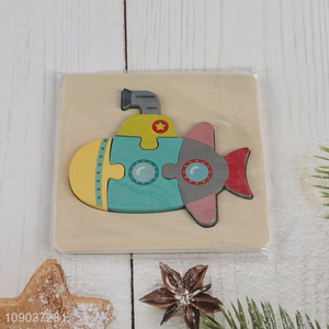 High Quality Cartoon Rocket Wooden <em>Puzzle</em> Montessori Educational Learning Toys