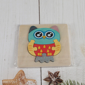 Hot Selling Cartoon Owl Wooden <em>Puzzle</em> Montessori Educational Learning Toys