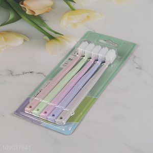 Factory Price 5 Pieces Macaron Color Soft Bristles Toothbrush Set for Women