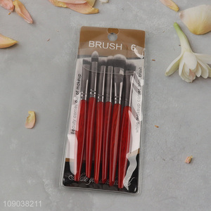 Popular products 6pcs professional soft bristle multifunctional women makeup brush set