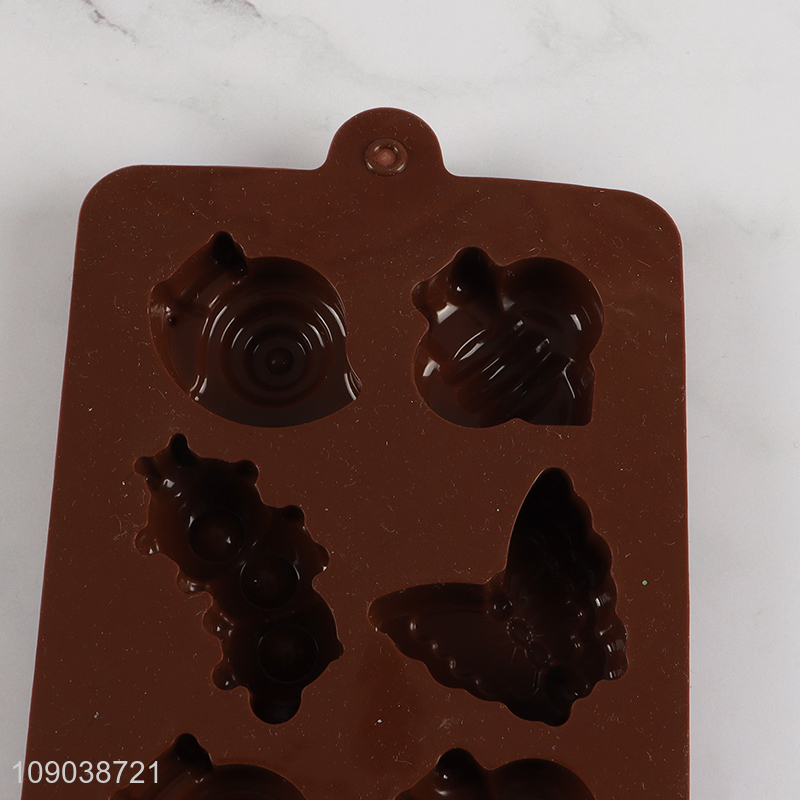 High Quality 8-Cavity Food Grade Reusable Silicone Chocolate Candy Molds