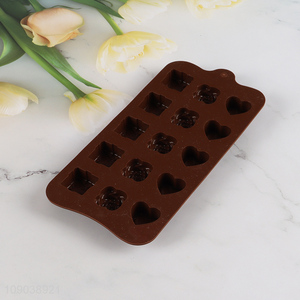 China Wholesale 15-Cavity Food Grade Reusable Silicone Chocolate Candy Molds