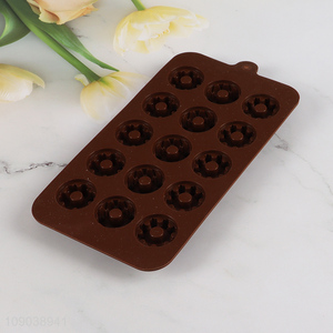 New Arrival Silicone Chocolate Candy Molds 15-Cavity Reusable Baking Molds