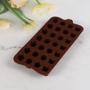 Factory Price 28-Cavity Non-Stick Flexible Silicone Chocolate Candy Molds