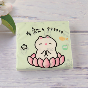 Popular products printed wood pulp tissue facial tissue for home restaurant