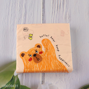 Best quality cartoon printed wood pulp facial tissue napkin skin-friendly napkin