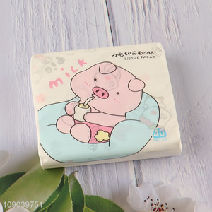 Yiwu market portable printed wood pulp tissue facial tissue for sale