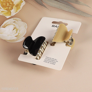 Hot Sale 2PCS Small Cellulose Acetate Hair Claw Clips for Thin & Thick Hair