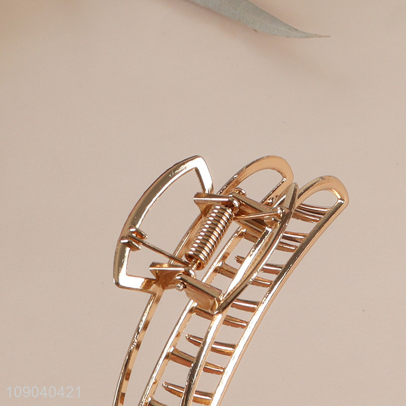 New Product Gold Metal Hair Claw Clips Non-Slip Hair Clamps for Long Hair