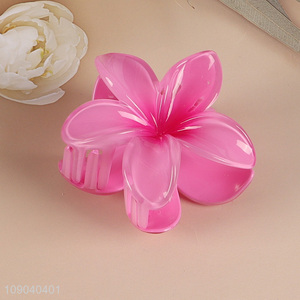 China Wholesale Non-Slip Plastic Flower Hair Claw Clips for Thin & Thick Hair