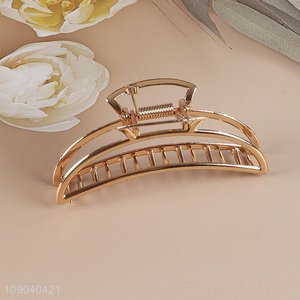 New Product Gold Metal Hair Claw Clips Non-Slip Hair Clamps for Long Hair