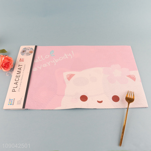 New arrival cartoon printed non-slip place mat dining mat for desktop decoration