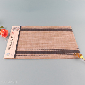 Top products rectangle pvc anti-slip place mat table dining mat for sale