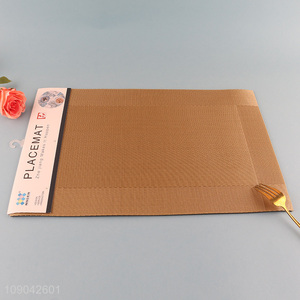 Yiwu market home restaurant rectangle pvc anti-slip place mat dinner mat