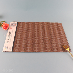 Factory supply multicolor rectangle pvc home restaurant place mat dinner mat