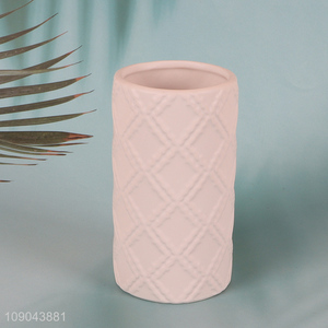 New Product Embossed Ceramic Mouthwash Cup Toothbrush Holder <em>Bathroom</em> Cup