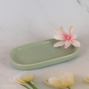 Good Quality Oval Ceramic Bathroom Tray Ceramic Sink Tray for Kitchen Counter