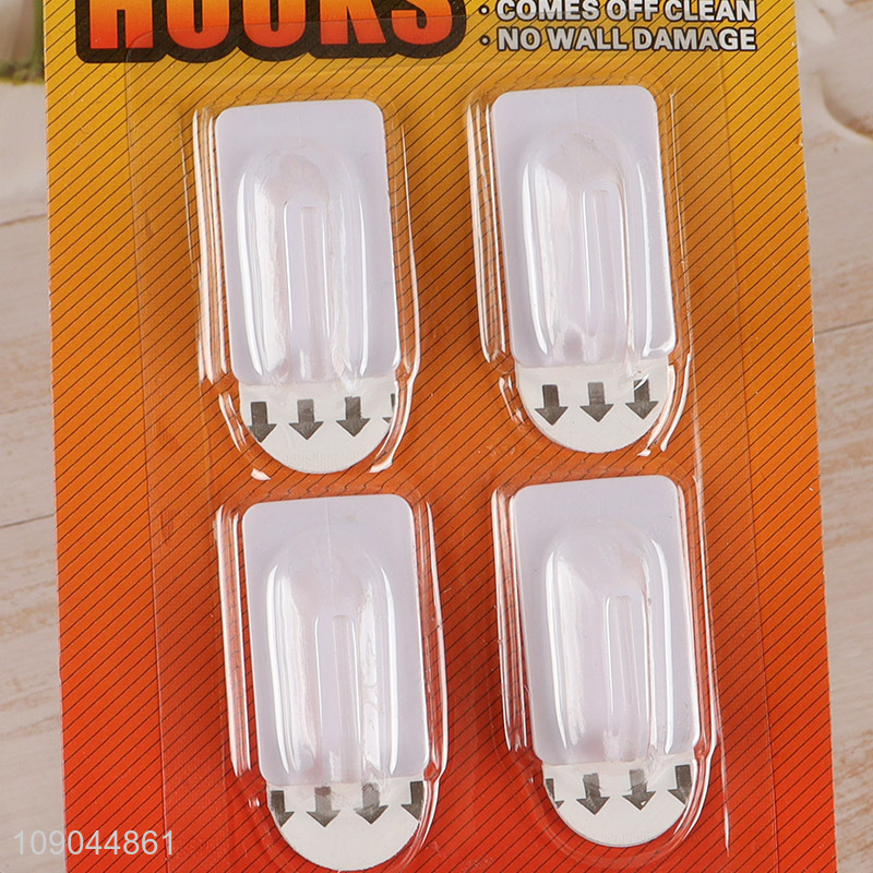 Factory Price 4 Pieces Heavy Duty Plastic Wall Hanging Hooks Utility Hooks