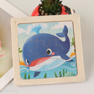 Factory wholesale whale pattern wooden kids <em>puzzle</em> toys jigsaw toys