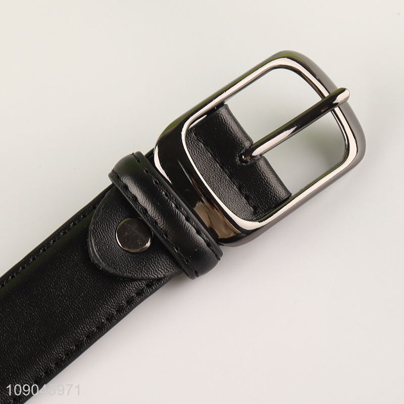 China products black fashionable jeans belt pu leather belt for men