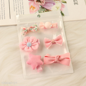 Latest products pink girls cute hair accessories hairpin hair clips set