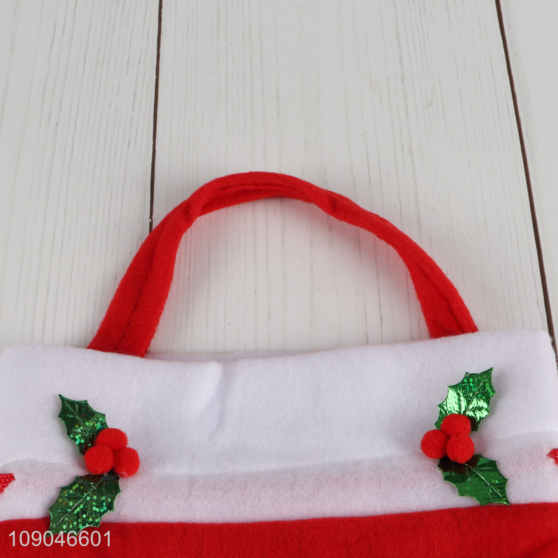 New Arrival Drawstring Christmas Candy Bag Nonwoven Christmas Gift Bag