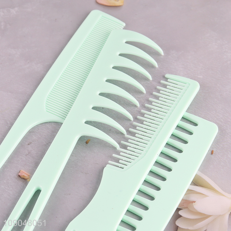 Yiwu market 8pcs anti-static plastic hair comb hair brush set