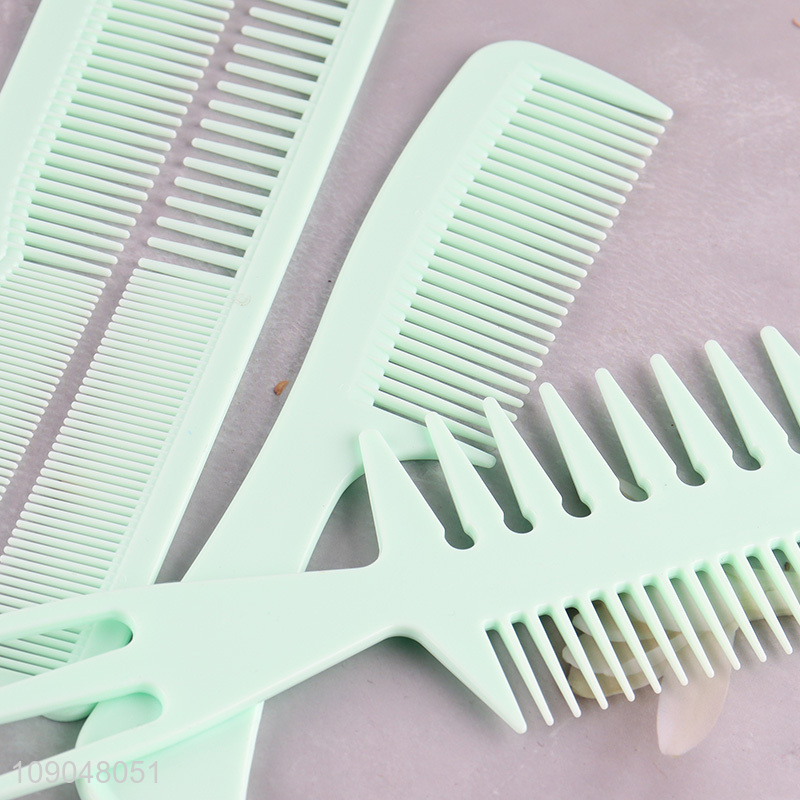 Yiwu market 8pcs anti-static plastic hair comb hair brush set