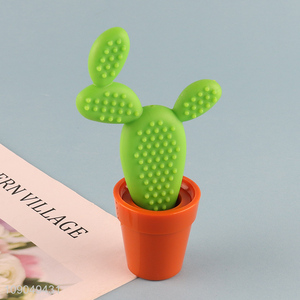 Hot selling cactus shape school kids stationery pen ballpoint pen