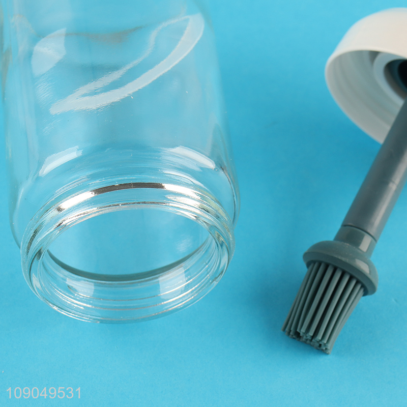 Wholesale Transparent Kitchen Accessories Glass Olive Oil Bottle With Brush